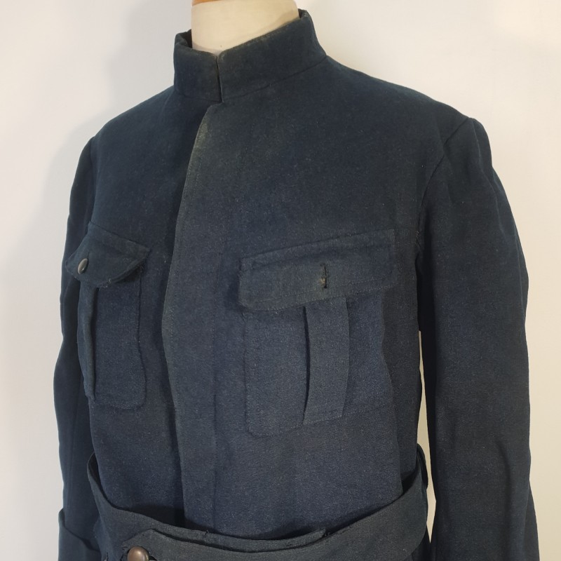 RARE !! VESTE D'UNIFORME OFFICIER OU SOUS OFFICIER MODELE 1913 EN DRAP GRIS DE FER BLEUTE DEBUT DE LA GUERRE 1914 1918